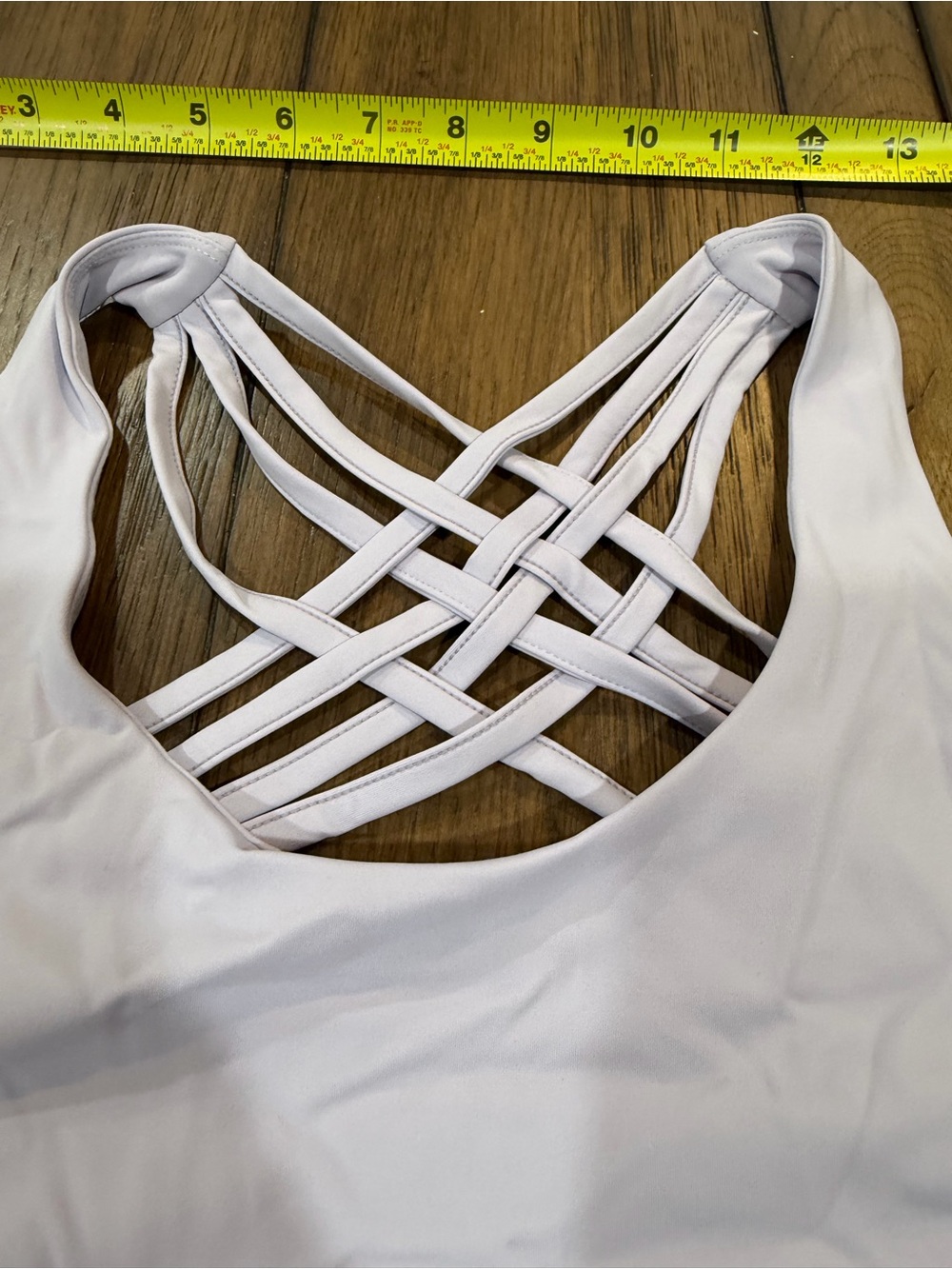 Gianni Bini Soft white Cross-Strap Sports Bra - Picture 2 of 4